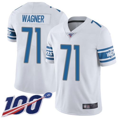 Detroit Lions Limited White Men Ricky Wagner Road Jersey NFL Football #71 100th Season Vapor Untouchable